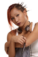 Image showing woman with headphone