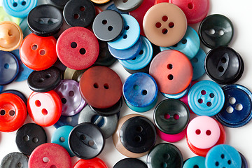 Image showing close up of sewing buttons