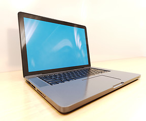 Image showing Laptop with Blank Screen