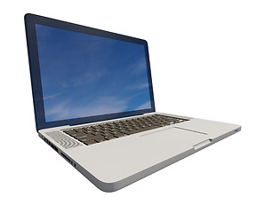 Image showing Laptop with Blank Screen