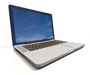 Image showing Laptop with Blank Screen