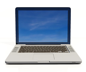 Image showing Laptop with Blank Screen