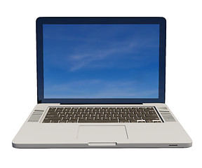Image showing Laptop with Blank Screen