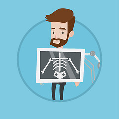 Image showing Patient during x ray procedure vector illustration