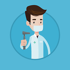 Image showing Ear nose throat doctor vector illustration.