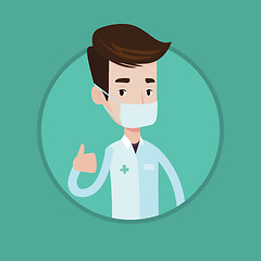 Image showing Doctor giving thumbs up vector illustration.