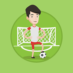 Image showing Football player with ball vector illustration.