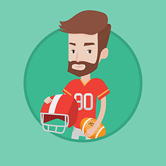 Image showing Rugby player vector illustration.