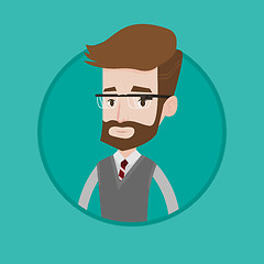 Image showing Young man wearing smart glass vector illustration.