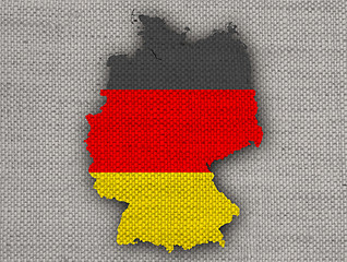 Image showing Textured map of Germany in nice colors