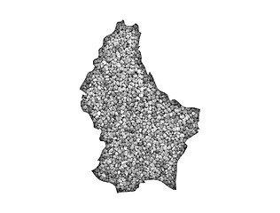 Image showing Map of Luxembourg on poppy seeds