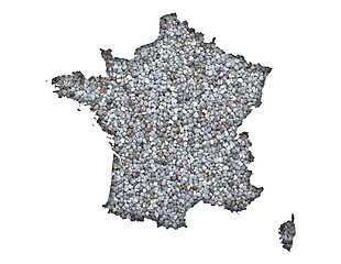 Image showing Textured map of France in nice colors