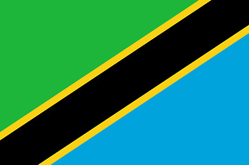 Image showing Colored flag of Tanzania