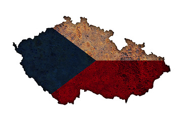 Image showing Textured map of Czech Republic in nice colors