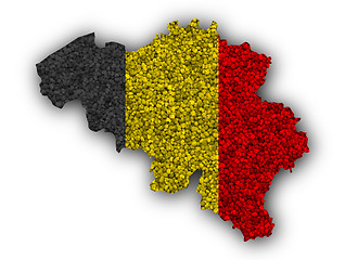 Image showing Textured map of Belgium in nice colors