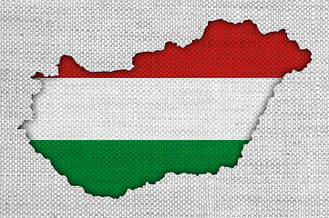 Image showing Textured map of Hungary in nice colors