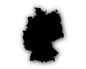 Image showing Map of Germany with shadow