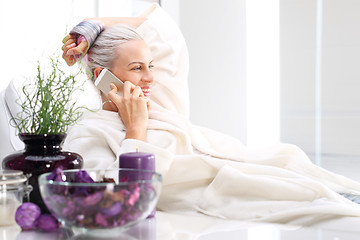 Image showing Relax in the spa salon.