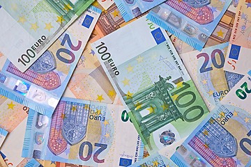 Image showing Euro Banknotes Background