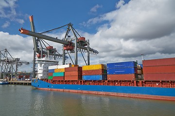 Image showing Container Ship in Port