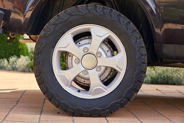 Image showing Wheel of a 4x4 vehicle