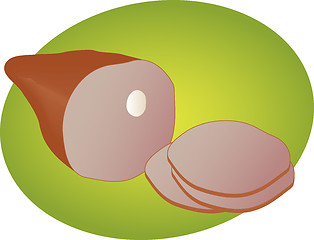 Image showing Leg of ham illustration