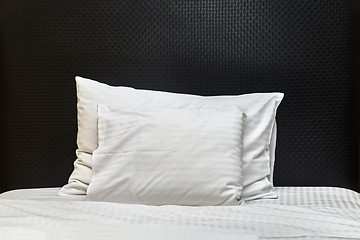 Image showing Hotel bed closeup