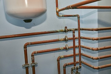 Image showing Many Heating Pipes