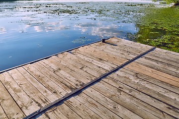 Image showing Lakeside pier detail