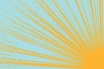Image showing Yellow sun on a blue background
