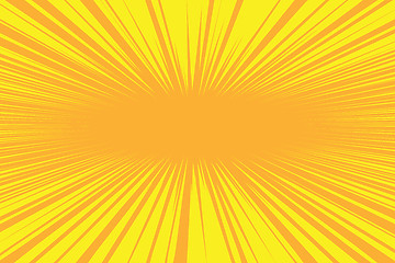 Image showing Orange rays pop art comic background