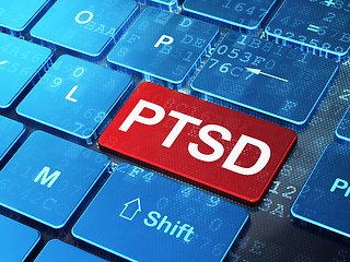 Image showing Health concept: PTSD on computer keyboard background