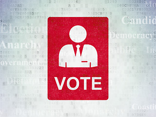 Image showing Political concept: Ballot on Digital Data Paper background