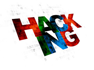 Image showing Security concept: Hacking on Digital background