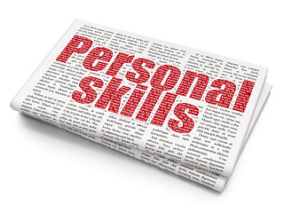 Image showing Learning concept: Personal Skills on Newspaper background