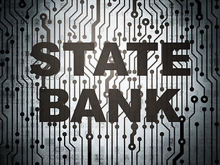 Image showing Money concept: circuit board with State Bank