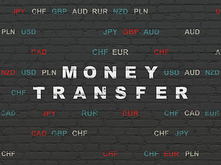 Image showing Finance concept: Money Transfer on wall background