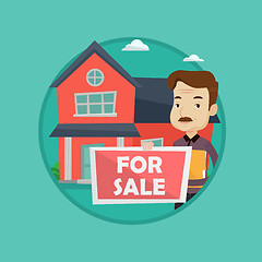 Image showing Real estate agent offering house.