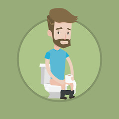 Image showing Man suffering from diarrhea or constipation.