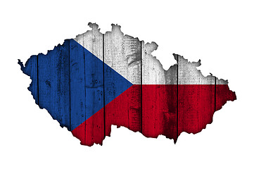 Image showing Textured map of Czech Republic in nice colors