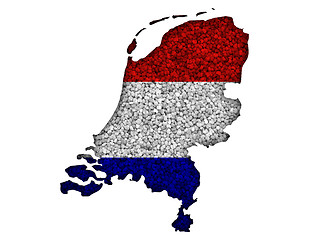 Image showing Textured map of the Netherlands in nice colors