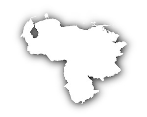 Image showing Map of Venezuela with shadow