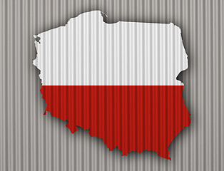 Image showing Textured map of Poland in nice colors