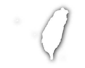 Image showing Map of Taiwan with shadow