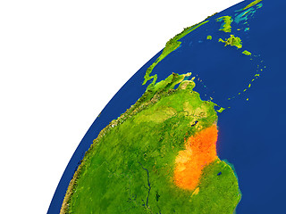 Image showing Country of Guyana satellite view
