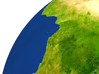 Image showing Country of Gabon satellite view