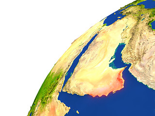 Image showing Country of Oman satellite view