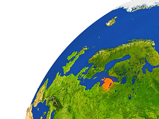 Image showing Country of Estonia satellite view