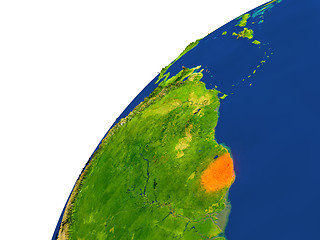 Image showing Country of French Guiana satellite view