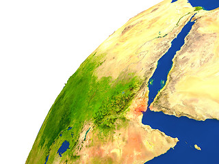 Image showing Country of Djibouti satellite view